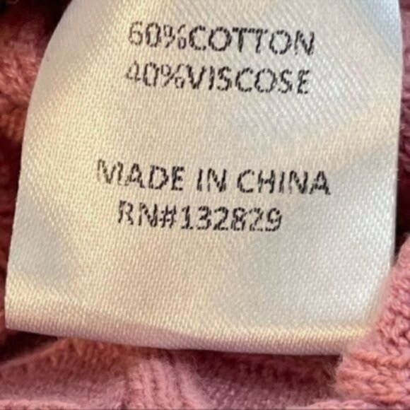 Revolve Tularosa Pink V-Neck Crop top dusty Rose flutter sleeve Sweater medium - Picture 7 of 8